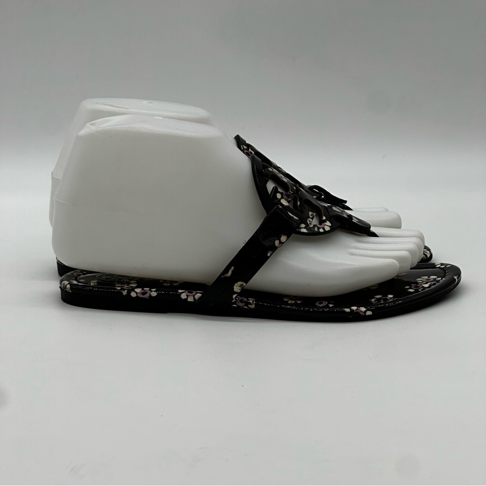 Tory Burch Miller Floral Patent Leather Sandals. Size 6.5